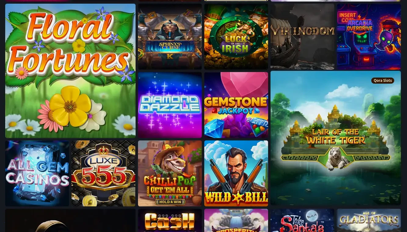 Grande Vegas casino game selection screenshot showing RTG slots and table games